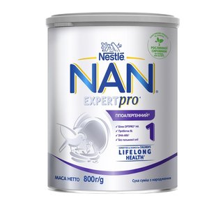 Суміш NAN Expert Pro Гіпоалергенна 1 для дітей від народження 800 г (7613038453736) В00297413 фото