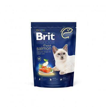 Корм сухой Brit Premium Cat by Nature Adult Salmon для взрослых кошек с лососем 800 г (8595602553051) S1111167461 фото