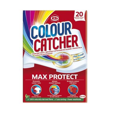 Кольоропоглинальні серветки K2r Colour Catcher Max Protect 20 шт (9000101547580) В00309615 фото
