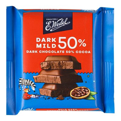 Шоколад Wedel Черный 50% какао 40 г (5901588018898) 000074829 фото
