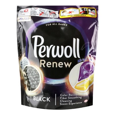 Капсулы для стирки Perwoll Renew Black для темных и черных вещей 42 шт (9000101575545) В00302665 фото