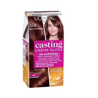 Крем-фарба для волосся без аміаку L'Oreal Paris Casting Creme Gloss 554 - Пряний шоколад 120 мл (3600524095185) В00314211 фото