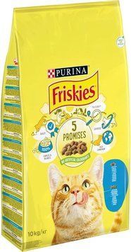 Сухий корм Purina Friskies для дорослих котів з лососем та овочами 10 кг ( 5997204515469) 000071791 фото