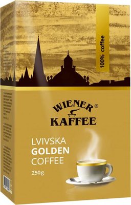 Кава мелена Віденська кава Львівська Golden 250г (4820000373579) 000063174 фото