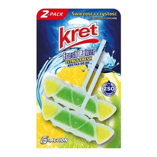 Туалетний блок для унітазу Kret Citrus Fresh 2 х 40 г (5900931029215) 000069144 фото