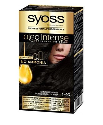 Фарба для волосся SYOSS Oleo Intense 1-10 Глибокий чорний 115 мл (9000100815277) В00003031 фото