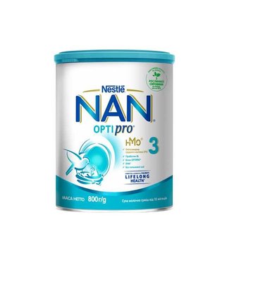 Суміш Nestle NAN 3 Optipro з олігосахаридом 2'FL для дітей від 12 міс.800 г (7613033358869) В00099602 фото