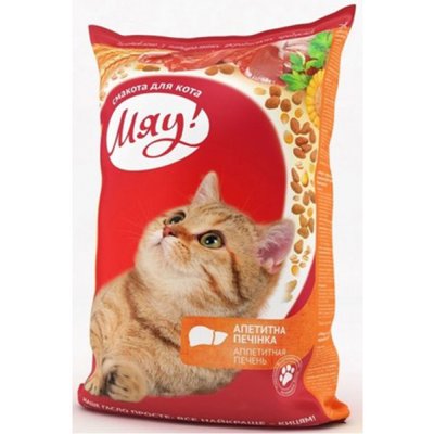 Сухий повнораціонний корм для котів Мяу! з добавкою печінки 14 кг. (4820215362603) 000035206 фото