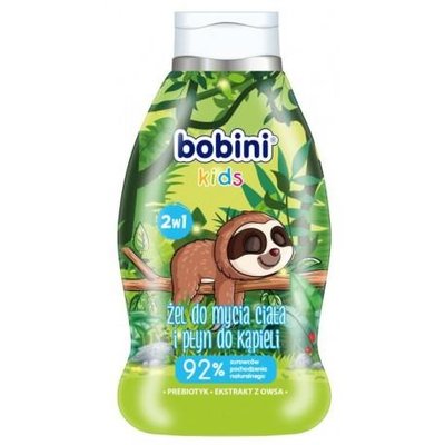 Гель для душу і піна для ванни Bobini Kids Лінивець 2 в 1 660 мл. (5900931022896) 000062312 фото