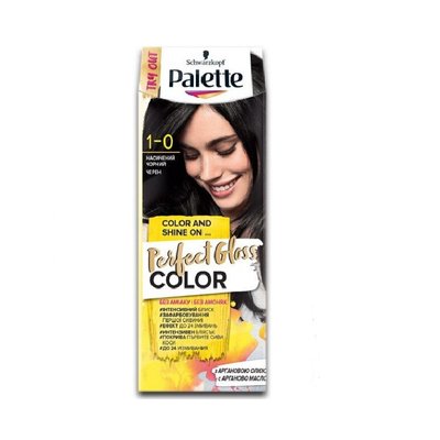 Фарба для волосся Palette Perfect Gloss Color 1-0 насичений чорний 70 мл (4015100337563) В00098007 фото
