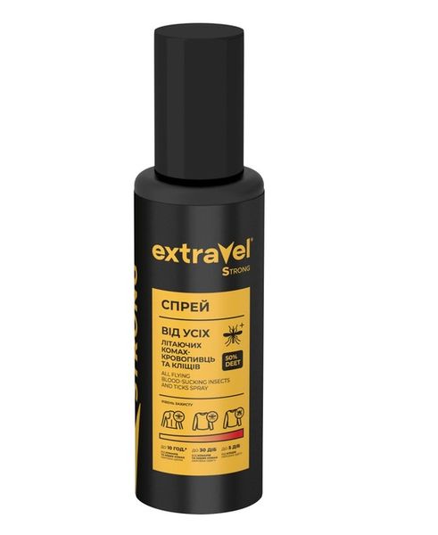 Спрей для экстримальных условий от комаров Extravel Strong 100 мл (4820184442412) В00316013 фото