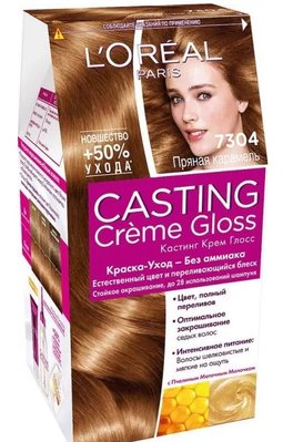 Крем-фарба для волосся без аміаку L'Oreal Paris Casting Creme Gloss 7304 - Пряна карамель 120 мл (3600522604426) В00038476 фото