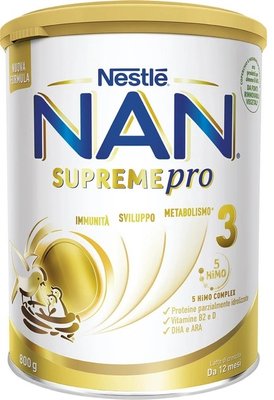 Суміш Nestle NAN Supreme Pro 3 з 5 олігосахаридами для харчування дітей від 12 місяців 800 г (7613287572875) В00288395 фото