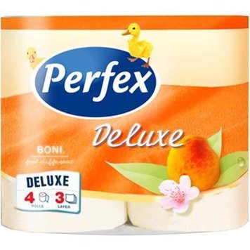 Туалетний папір Perfex Deluxe Персик 3 шари 4 рулони (8600101745101) В00141798 фото