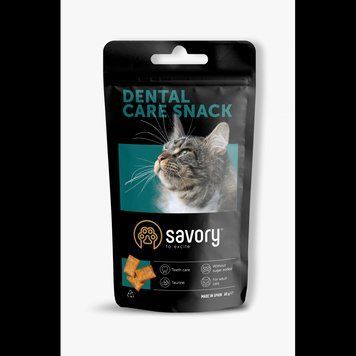 Хрустящие лакомства Savory Cats Snacks Pillows Dental Care для взрослых кошек подушечки для здоровья зубов 60 г (4820232631478) S1111171670 фото
