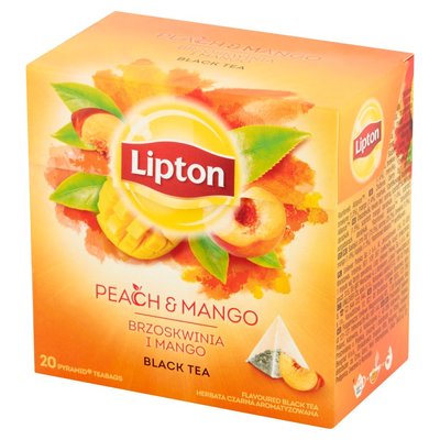 Чай чорний Lipton Peach Mango 20 пакетиків (8722700307617) 000074347 фото