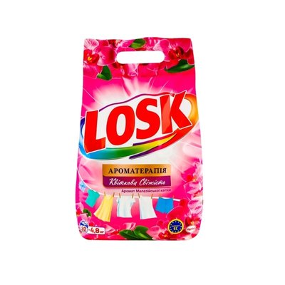 Порошок для прання Losk Ароматерапія Ефірні масла та аромат Малазійської квітки 4.8 кг (9000101575880) В00301974 фото