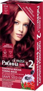 Тонуюча маска для волосся Acme Color Рябина Ton oil mask №034 Дика вишня Duo Pack 60 мл (4823115500618) В00291145 фото