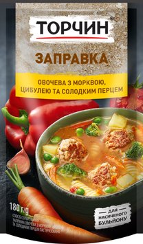 Заправка Торчин овочева з морквою, цибулею та солодким перцем д/п 180 г (4820001316506) 000077676 фото