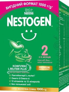 Суміш суха молочна Nestogen 2 з лактобактеріями L. Reuteri для дітей з 6 місяців 1 кг (7613287110046) В00315227 фото