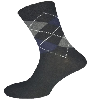 Шкарпетки чоловічі ТМ Nova модель Sherlock d1, чорні, (сірий ромб) р.25-27 (4823113600105) В00138640 фото