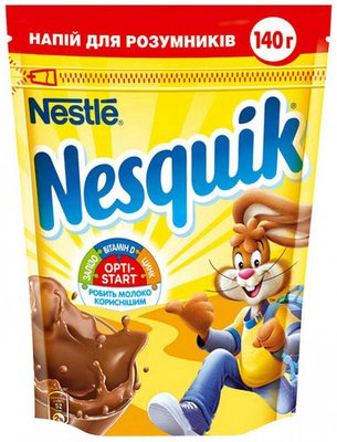 Какао-напиток Nesquik шоколадно-молочный коктель 140г (7613036939874) 000028465 фото