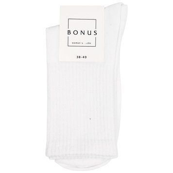 Шкарпетки жіночі з резинкою ТМ Bonus 3542р.21-23 (35-37) білі В00322405 фото