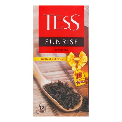 Чай TESS Sunrise чорний 60 х 1.8 г (4823096807515) 000071077 фото
