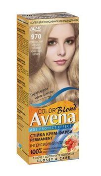 Стойкая крем-краска для волос Avena Blond Color №970 Пепельный светло-русый 133 мл (4823115507143) AD93 фото