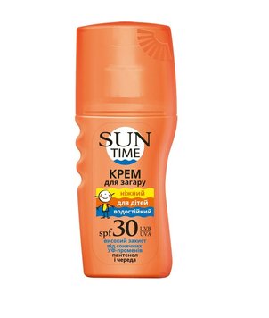 Крем для засмаги Біокон Sun Time SPF 30 Ніжний для дітей 150 мл (4820064561899) В00282310 фото