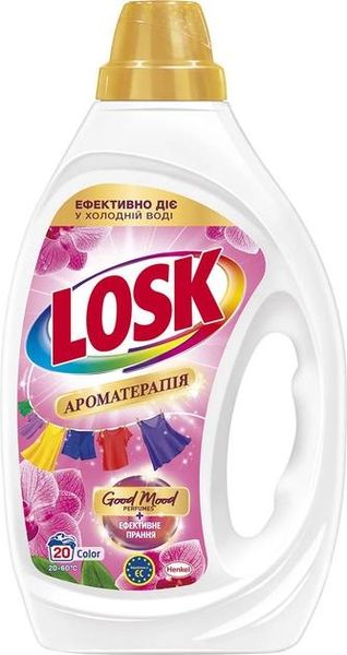 Гель для прання Losk Ароматерапія Color Ефірні масла та аромат Малазійської квітки 20 циклів прання 0.9 л (9000101804041) В00312920 фото