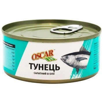 Тунець Oscar салатний в олії 140 г (8859022411132) 000089862 фото