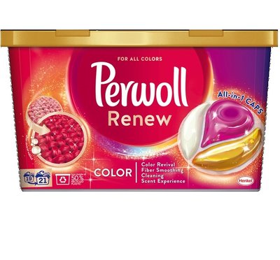 Капсулы для стирки Perwoll Renew Color для цветных вещей 21 шт (9000101569445) В00301751 фото
