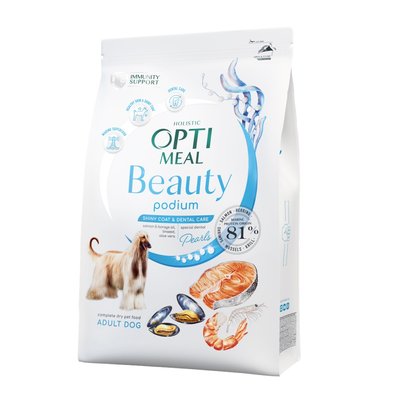 Сухий корм Optimeal Beauty Podium для собак на основі морепродуктів 4 кг.(4820215366090) 000073678 фото