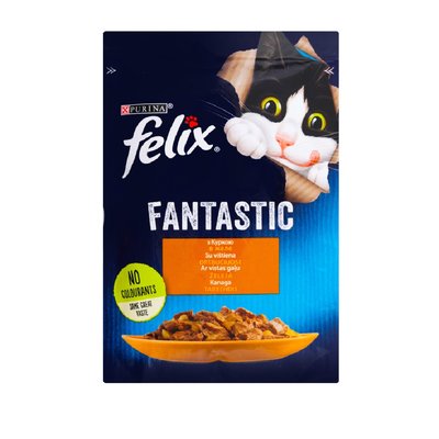 Вологий корм Purina Felix Fantastic для котів з куркою в желе 85 г (7613039788097) 000071584 фото