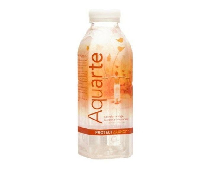 Вода Aquarte Протект з екстрактом ацероли та смаком апельсина 0.5 (4820003686942) 000010120 фото