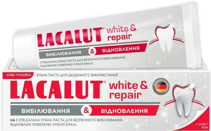 Зубная паста Lacalut White and repair 75 мл (4016369546154) В00281640 фото