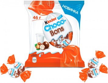 Конфеты Kinder Schoko-Bons из молочного шоколада с молочно-ореховой начинкой 46 г. (4008400284620) 000028346 фото