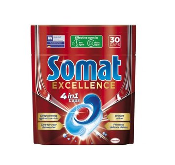 Таблетки для мытья посуды в посудомоечной машине Somat Excellence 30 шт (9000101550443) В00296412 фото