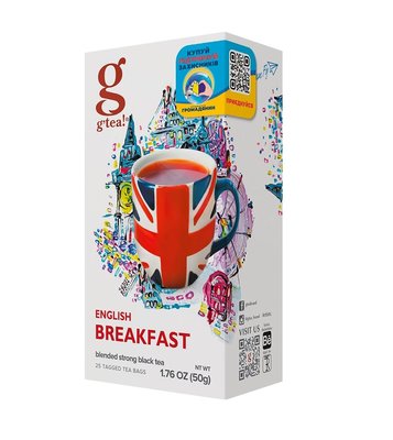 Чай Grace English Breakfast Чорний пакетований 25 х 2 г (5060207692540) 000009939 фото