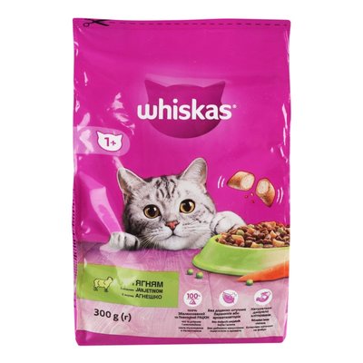 Сухий корм Whiskas для котів з ягням 300г.(5900951305719) 000076220 фото