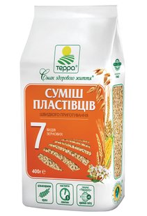 Пластівці Терра Суміш 7 Видів Пакет 400 гр (4820015730640) 000009900 фото