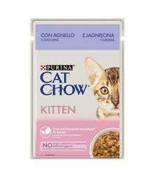Вологий корм CAT CHOW Kitten для кошенят, шматочки у підливці з ягням та цукіні 85 г (8445290426536) 000076989 фото