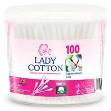 Ватні палички Lady Cotton у пластиковій упаковці 100 шт (4823071607581) В00145683 фото