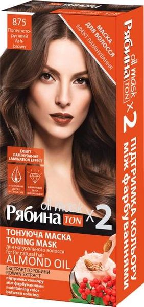 Тонирующая маска для волос Acme Color Рябина Ton oil mask №875 Золо-русый Duo Pack 60 мл (4823115500649) В00291148 фото