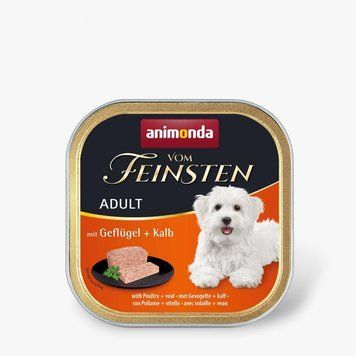 Корм влажный Vom Feinsten Adult with Poultry Veal для взрослых собак с птицей и телятиной 150 г (4017721826105) S1111171508 фото
