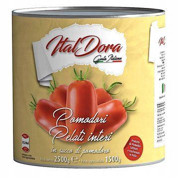 Цілі помідори Ital Dora без шкірки в томатному соку 2500 г. (8054794290057) 000085550 фото