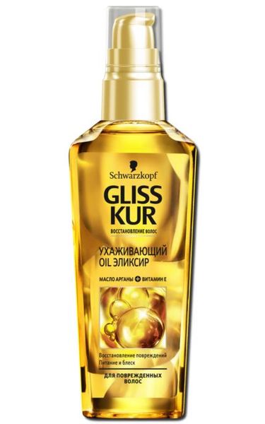 Зволожуючий еліксир Gliss Kur Oil для дуже пошкодженого та сухого волосся 75 мл (4015000946643) 22131     фото