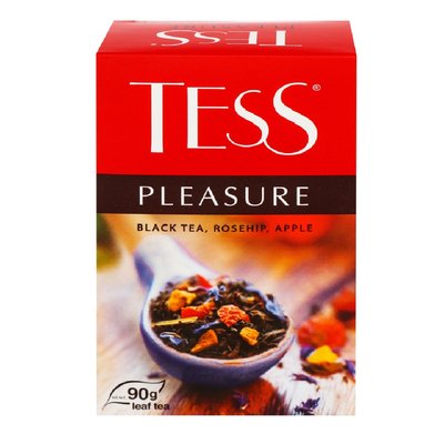 Чай TESS Pleasure Чорний листовий 90 г (4823096800738) 000024191 фото