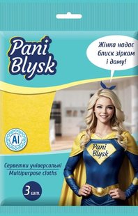 Упаковка салфеток Pani Blysk универсальная 3 шт (4823071661224) В00314302 фото